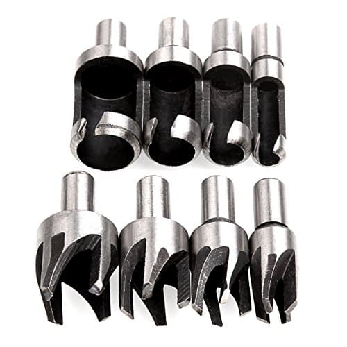Image of 8 Pieces HSS Wood Plug Cutter Set, ASelected Tenon Cutter Drill Bits for Wood Set Trend Metric 6mm 10mm 13mm 16mm
