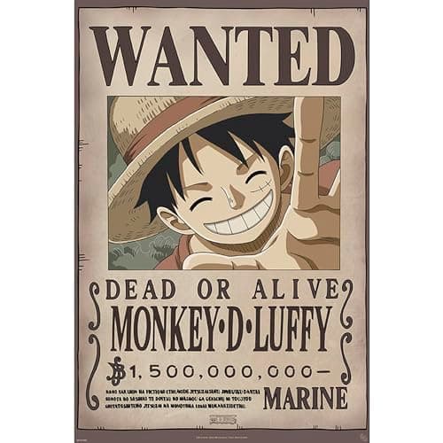Image of ABYstyle ABYDCO583 One Piece Wanted Luffy New 2 61 x 91.5cm Maxi Poster