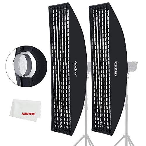 Image of Godox Softbox Strip Honeycomb Grid Rectangular Softbox for Photo Strobe Studio Flash Bowens Mount(2PCS) (FW35X160)