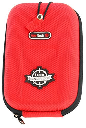 Image of Navitech Red EVA Rangefinder Hard Case/Cover With Carabiner Clip Compatible With The Laser Link RH2 Range Finder/LaserWorks LW1000PRO / LaserWorks LW1000SPI