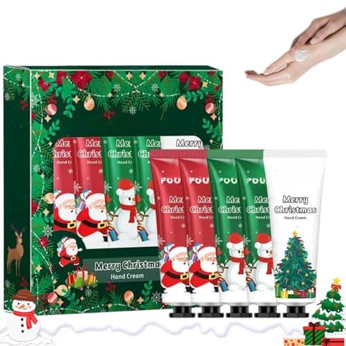 Image of Hand Cream Set,Christmas Hand Cream,Christmas Hand Cream Gift Set -5 x 30g,Mini Hand Cream,Deeply Hydrating & Nourishing for Winter Rough Dry Hands -Ldeal Christmas Gifts for Women and Men