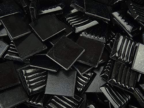 Image of 75 Pack Black 20mm Vitreous Mosaic Tiles