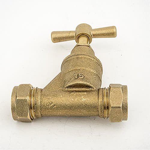 Image of Brass Compression Stopcock 15mm BS1010