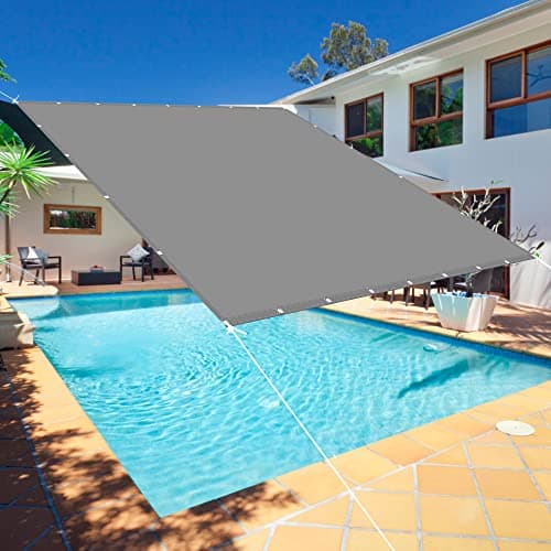 Image of Waterproof Garden Sun Shade Sail Canopy 4 x 6 m Outdoor Patio Party Sunscreen Awning Canopy Waterproof 98% UV Block for Garden Patio, Light Grey