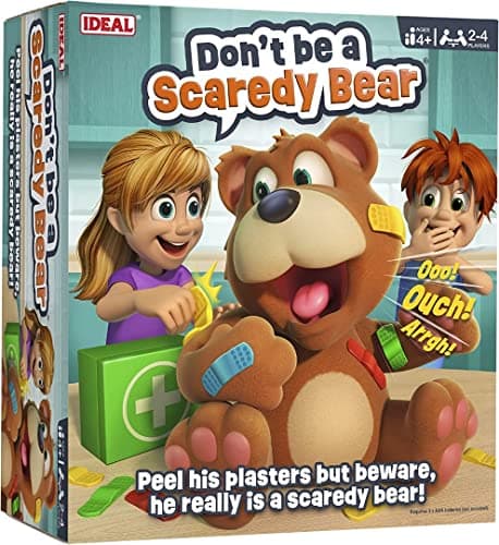 Image of Ideal | Don't be a Scaredy Bear: The plaster pulling teddy bear game- peel his plasters but beware, he really is a scaredy bear! | Kids Games | For 2-4 Players | Ages 4+