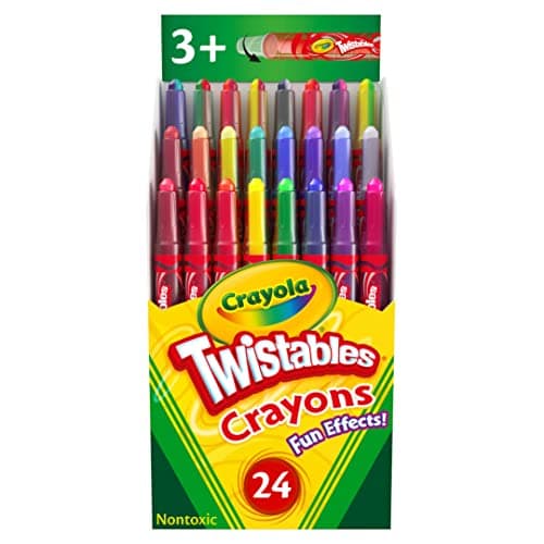 Image of CRAYOLA Twistables Special Effects Colouring Crayons - Assorted Colours (Pack of 24), Simply Twist for More Colouring Fun - No Need to Sharpen, Ideal for Kids Aged 3+