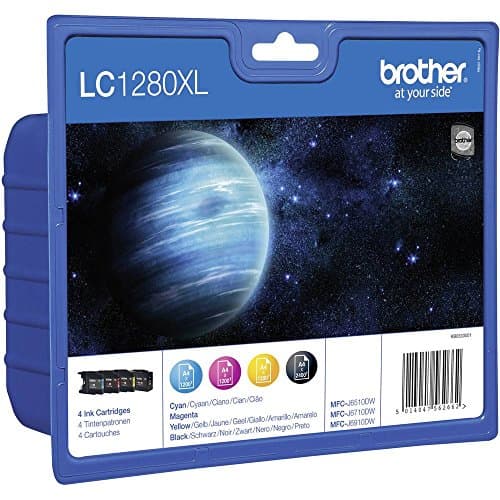 Image of Brother LC1280XLVALBP - 4-pack - black, yellow, cyan, magenta - original - ink cartridge - for Brother MFC-J5910DW, MFC-J6510DW, MFC-J6710DW, MFC-J6910DW