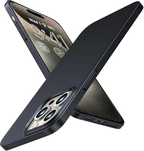 Image of FAOMSEBS Slim Fit for iPhone 12 Pro Max Case [Ultra Thin as No Cover on] [Matte Skin Feel] [Anti-Slip & Sweat-proof] Protective Cover for iPhone 12 Pro Max Phone Case 6.7'' 2020, Black