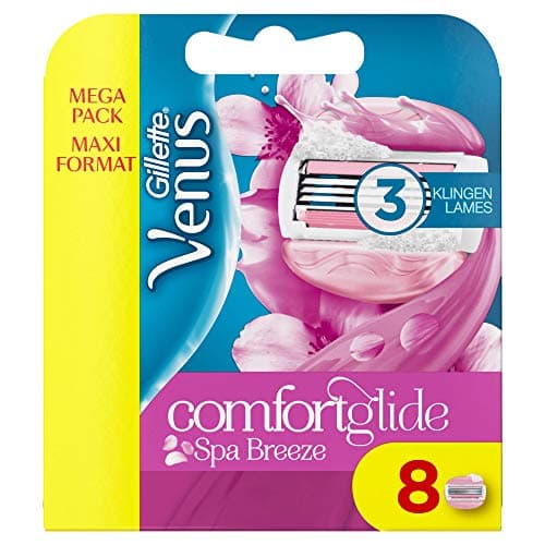 Image of Gillette Venus ComfortGlide Spa Breeze Razor Blades Women, Pack of 8
