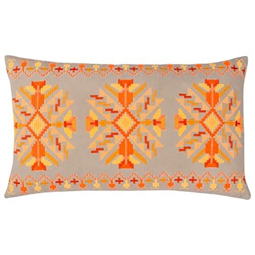 Image of furn. Kalina Feather Filled Cushion,Orange,35 x 60cm