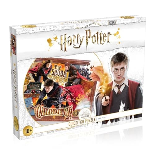 Image of Winning Moves Harry Potter Quidditch 1000 Piece Jigsaw Puzzle Game, Piece together Quidditch Scenes, great gift for ages 10 plus