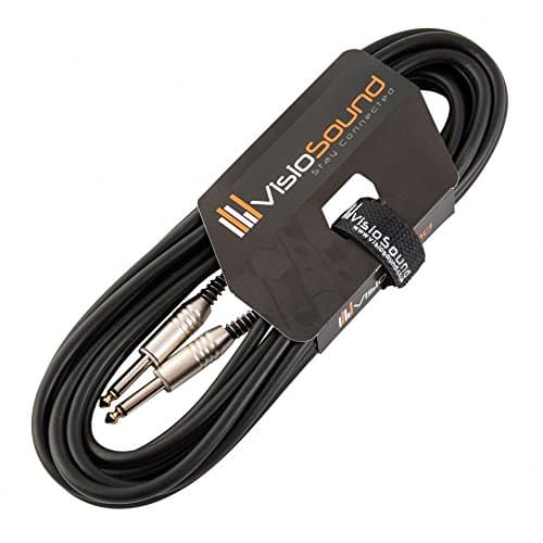 Image of VisioSound 6.35mm 1/4" Jack to 1/4" Jack PA Speaker Cable/Guitar Amp Head/Cab Lead 6m