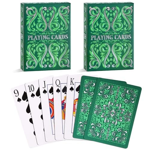 Image of Aomaic Playing Cards 2 Pack Standard Index Playing Card Premium Poker Set Card Games for Adults Deck of Playing Cards for Travel Camping Family Games Night Party Games