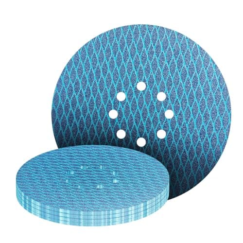 Image of GZKTY 15 Pcs 225mm 8 Hole Sanding Discs, Aluminium Oxide Grit 100, Hook and Loop, For Angle Grinder, Fine Grit, Bonded Construction, Reduced Clogging