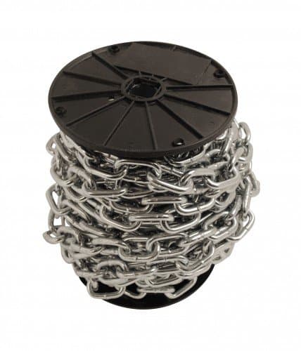 Image of BZP Link Chain 8mm Link Gauge - 20 Metre Reel