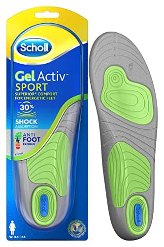 Image of Scholl GelActiv Sport Insoles For Women, Pressure Support insoles for Running and Sports with GelActiv and Freshsheet Odour protection technology, UK Shoe Size 3.5 - 7.5, 1 Pair