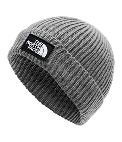 Image of The North Face Logo Box Beanie Hat TNF Medium Grey Heather One Size