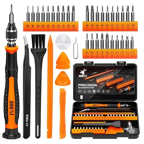 Image of JOREST 40Pcs Precision Screwdriver Set (S2 Steel), Mini Tool Kit with Torx T5 T6 T8 T9, Triwing Y00, Star P5, Repair for Laptop, Switch, PS4, Xbox, MacBook, iPhone, Ring Doorbell, Watch, Glasses