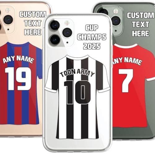 Image of Personalised Football Phone Case Cover Football Team Shirt Style Football Custom Gift for iPhone 15 16/16 14 13 12 11 Pro Max Samsung - CUSTOMISE ONLINE, 16 Styles