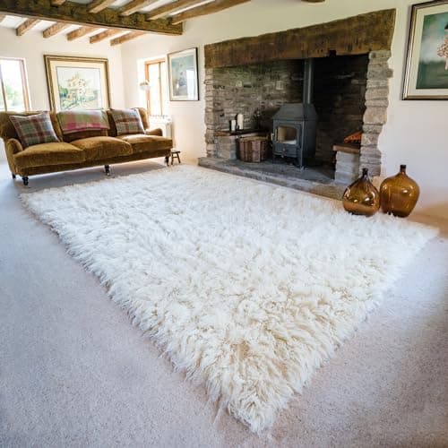 Image of Arthur Cameron Flokati Wool Rug, Up to 240x350cm, High Density, Washable, Soft Pile (60x120cm, 2000, grm/sqft)