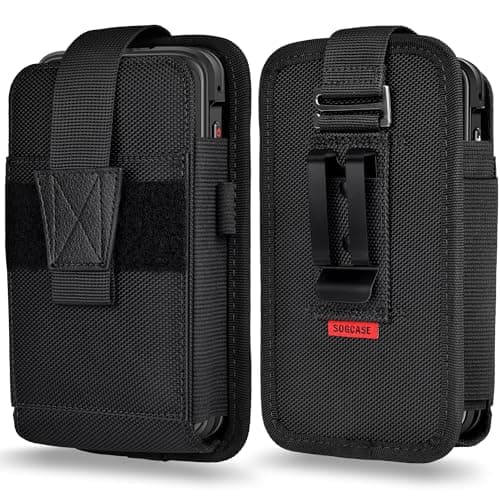 Image of SOGCASE Holster with Belt Clip for Zebra Scanner, TC51, TC52, TC52x, TC56, TC57, TC57x, TC21, TC26, Handheld Barcode Carrying Pouch Scanner Case Holder with a Safety Strap, Large