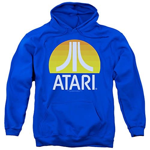 Image of Atari - Mens Sunrise Clean Pullover Hoodie, Medium, Royal Blue
