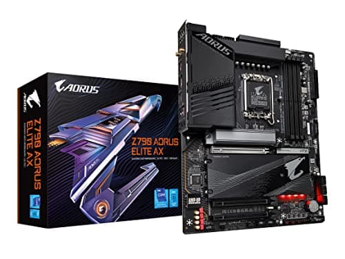 Image of GIGABYTE Z790 AORUS Elite AX (LGA 1700/ Intel Z790/ ATX/ DDR5/ Quad M.2/ PCIe 5.0/ USB 3.2 Gen2X2 Type-C/Intel WiFi 6E/ 2.5GbE LAN/Q-Flash Plus/PCIe EZ-Latch/Gaming Motherboard)