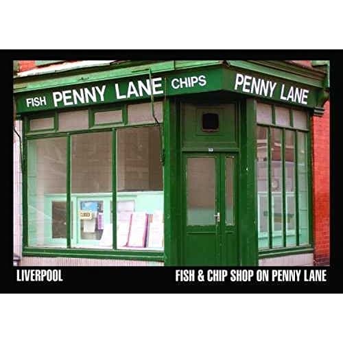 Image of The Beatles Penny Lane Fish and Chips Shop Postcard Photograph Picture Official