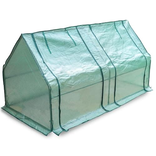 Image of DIVCHI Mini Greenhouse Grow Tunnel With 2 Zipper Doors | Green House | Greenhouses | Vegetable Growhouse | Plants Tent | Growing Tunnels