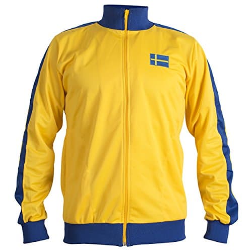Image of JL Sport Sweden Sverige 1970's Retro National Swedese Football Jacket Tracksuit Jumper Man Top - M