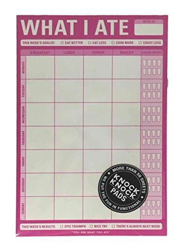 Image of Knock Knock What I Ate Notepad Food And Liquid Drink Tracker (Hot Pink)