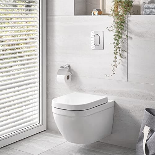 Image of GROHE Wall Hung Rimless Short Projection Toilet with Soft Close Seat Euro