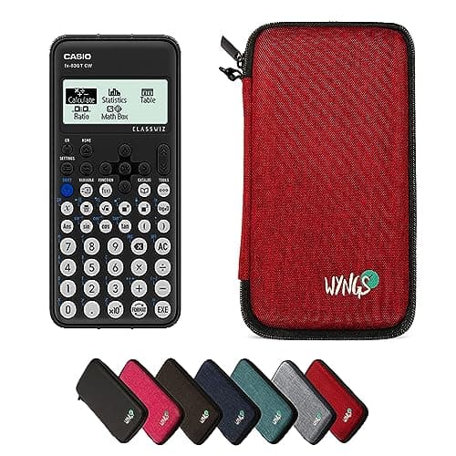 Image of Casio FX-83GTCW Black including a WYNGS protective case in Red - Basic Set