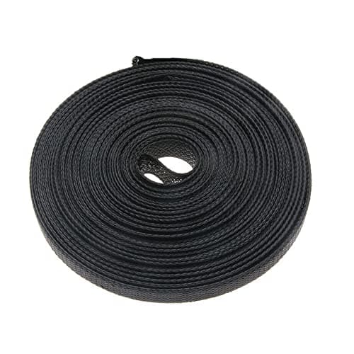 Image of ETOPARS Expandable Braided Sleeving Wire Black Braided Sleeving Cable Tidy Sleeve Loom Tubing Cable Sleeve Flexible Insulated Protection 16mm Diameter Length 5 Meters