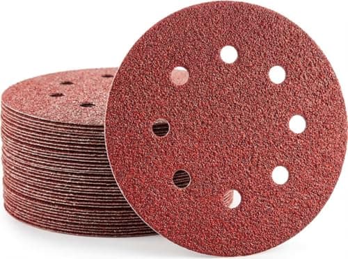Image of 115mm Sanding Discs 40 Grit Sandpaper Sheet, 30Pcs 4.5 Inch Hook and Loop Sanding Pads 8 Holes Sander Disc for Random Orbital Sander