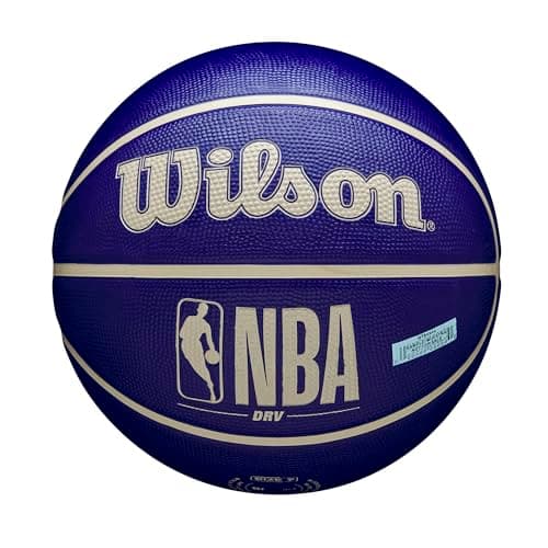 Image of Wilson NBA DRV Outdoor Basketball - Indigo/Beige, Size 6-28.5"