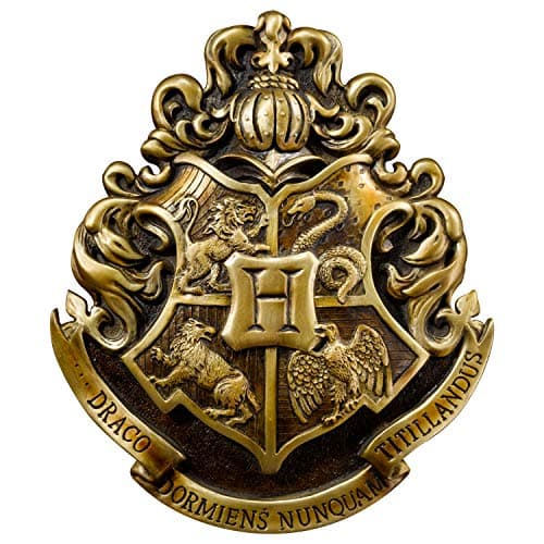 Image of The Noble Collection Harry Potter Hogwarts Crest Wall Art - 11in (28cm) Elegant Wall Plaque - Harry Potter Film Set Movie Props Gifts