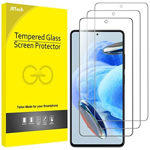 Image of JETech Screen Protector for Xiaomi Redmi Note 12 Pro 5G / Note 12 Pro+ Plus 5G, 9H Tempered Glass Film, Anti-Scratch, HD Clear, 3-Pack