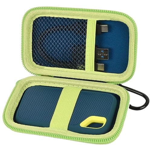 Image of Case Compatible with SanDisk 1TB 2TB 500GB Extreme Portable SSD, Fits for SanDisk PRO External Solid State Drive, Hard Drive Storage Holder for SDSSDE61/ SDSSDE60/ SDSSDE81 (Box Only)(Green)