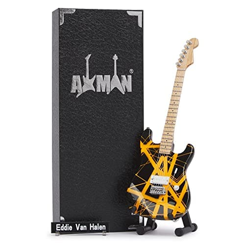 Image of Eddie Van Halen Miniature Guitar Replica - Music Gifts - Handmade Ornamental 1/4