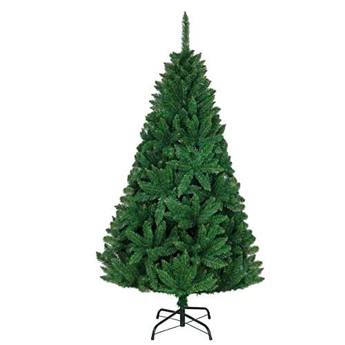 Image of 6ft/1.8m Green Bushy Imperial Pine Artificial Deluxe Christmas Tree Hinged Branches 730 Pencil Point Tips with Metal Stand Xmas Home Decorations