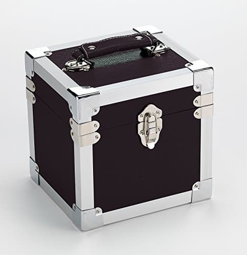 Image of Steepletone SRB07GL CD and 7-Inch Vinyl Singles Retro Style Storage Carry Case (Black)