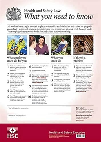 Image of HSE Health And Safety Law Poster A3 FWC30/A3