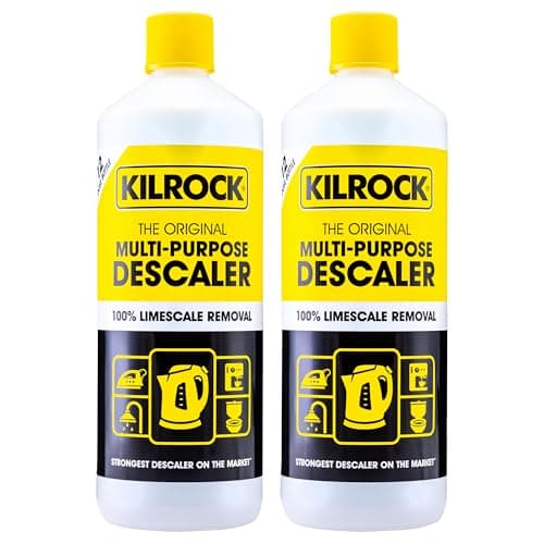 Image of Kilrock Mega-K Multi-Purpose Descaler 2 x 1 Litre (24 Doses) - Limescale Descaling for Kettles, Shower Heads & Coffee Machines - Biodegradable and Phosphate Free