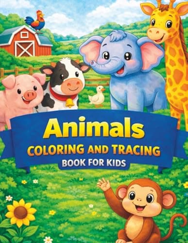 Image of My First Animals Coloring & Tracing Book: Fun and Simple Coloring & Tracing Activities for Toddlers Ages 3-5 (Animal Discovery Series)