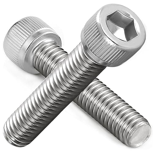 Image of AMLOOPH M8 Screws, M8 X 25mm Allen Socket Head Cap Screws/Bolts - 8mm Diameter Fully Threaded M8 Bolts 25mm A2 Stainless Steel Long Hex Socket Bolt Coarse (Pack Of 20）