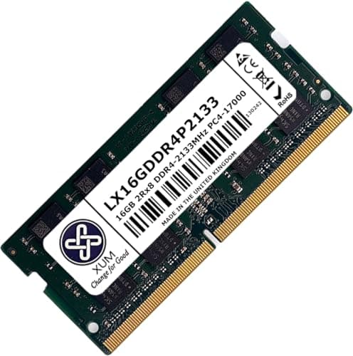 Image of XUM 16GB Laptop Memory RAM DDR4 2133MHz PC4-17000 SODIMM Non-ECC Unbuffered Hynix IC 1.2V 2RX8 Dual Rank 260 Pin CL15 Notebook Laptop Memory Upgrade Module Made in the UK
