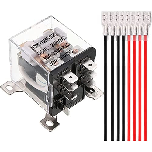 Image of Xiatiaosann DC 12V Coil 30A Relay DPDT 2NO 2NC 8 Pin General Purpose High Power Relay for Remote Control, Automatic Control System