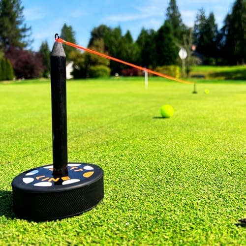 Image of Putt Line Two-Way Putting Alignment System - Golf Training Aid with Target Pucks & String Line - Indoor/Outdoor Practice Tool for Perfect Alignment & Lower Scores - Premium Putting Trainer