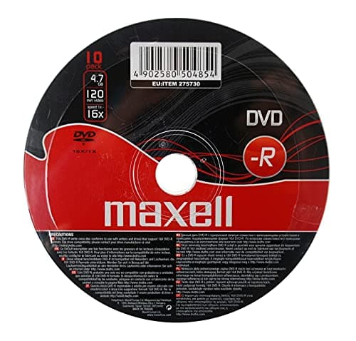Image of Maxell DVD-R 16x 10-Piece Shrink Wrap.